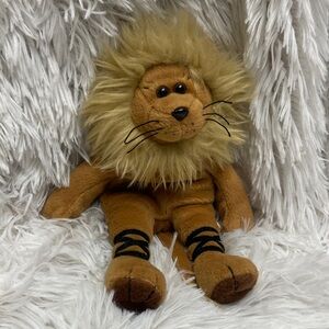 Plush Angel Lion Bean Bag Toy with Fluffy Mane